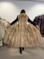 Lynx & Fox Fur Coat, Convertible Full Length, Size L