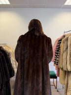 Brown Mink Fur Coat, Large, Luxury