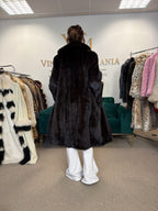 Thick Dark Brown Male Mink Fur Coat, XL, Extra Warm