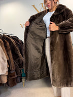 Sheared Beaver Fur Coat, Medium, Full Length