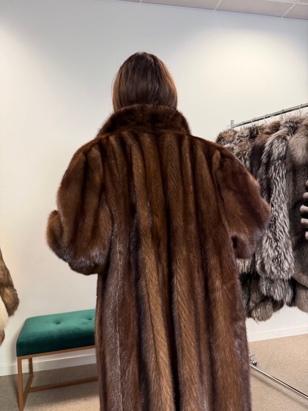 Mink Fur Coat, SAGA, Full Length, Size XXL