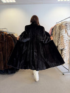 Mink Fur Coat, Black SAGA Pelsland, XXL