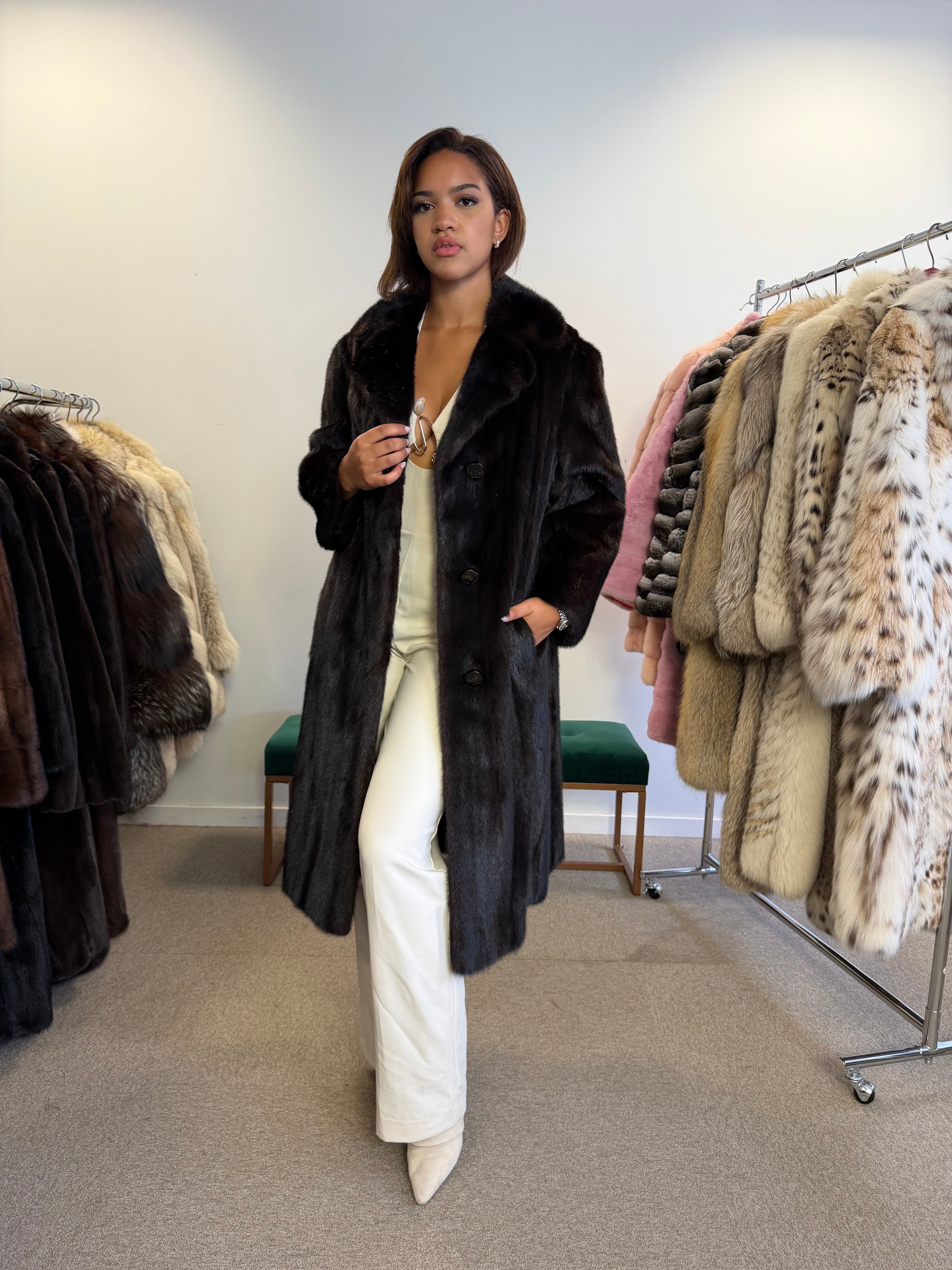 Mink Fur Coat, Royal Vintage, Size M