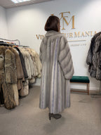 Grey Mink Fur Coat, Swinger, Full Length, Fits up to 5XL