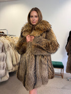 Raccoon Fur Coat, Size XL