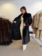 Mink Fur Coat, Black SAGA Pelsland, XXL
