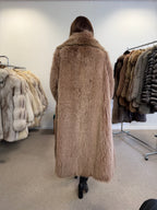 Fox Fur Coat, Brown, Full Length, Reversible, Size L