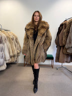 Raccoon Fur Coat, Size XL