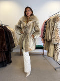 Coyote Fur Coat, Hip Length, Size XL