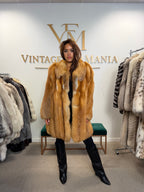 Scandinavian Red Fox Fur Coat, Fluffy Luxury, XL