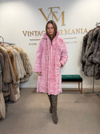 Mink Fur Coat, Pink Swinger, Size M/L