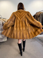 MGolden Mink Fur Jacket, Large, Special Style