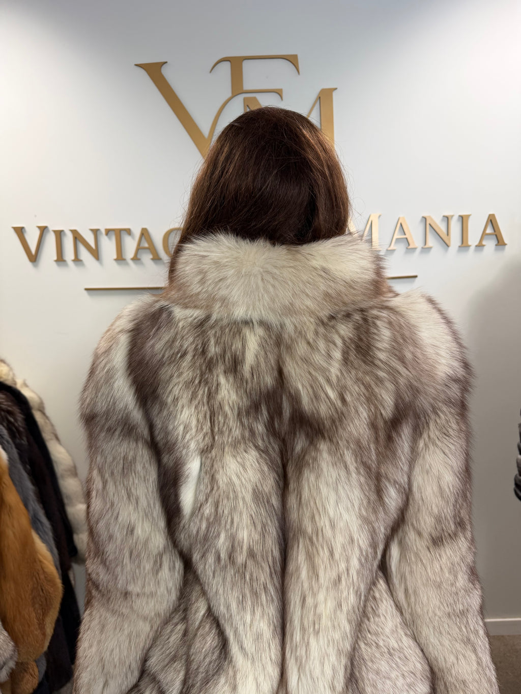 White Fox Fur Jacket, Short, Small