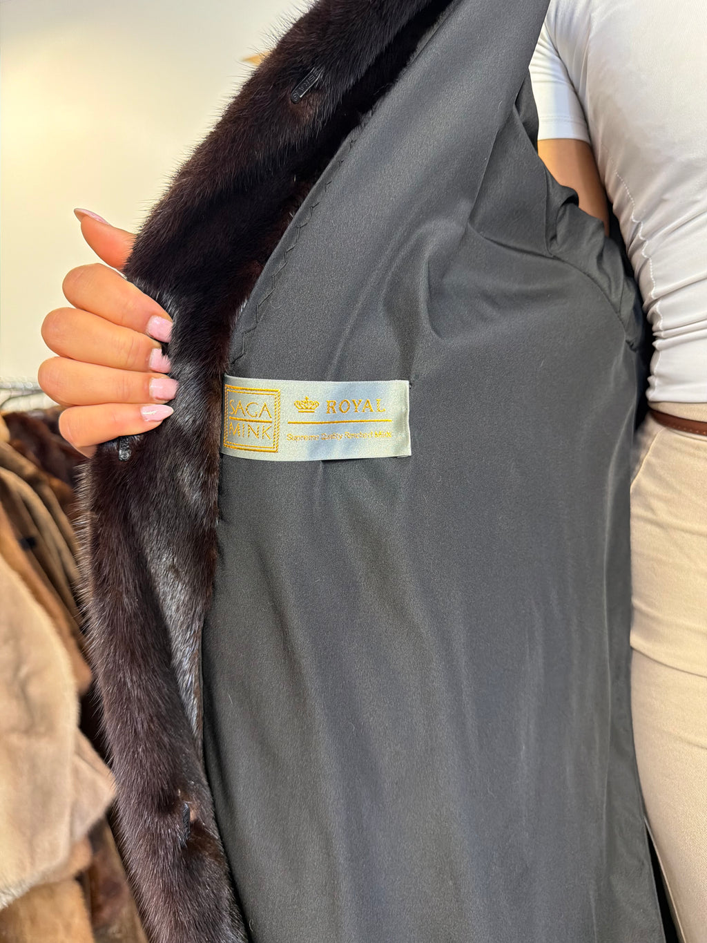 19. Royal SAGA Mink Fur Coat, XXL, Extra Full Length, Supreme