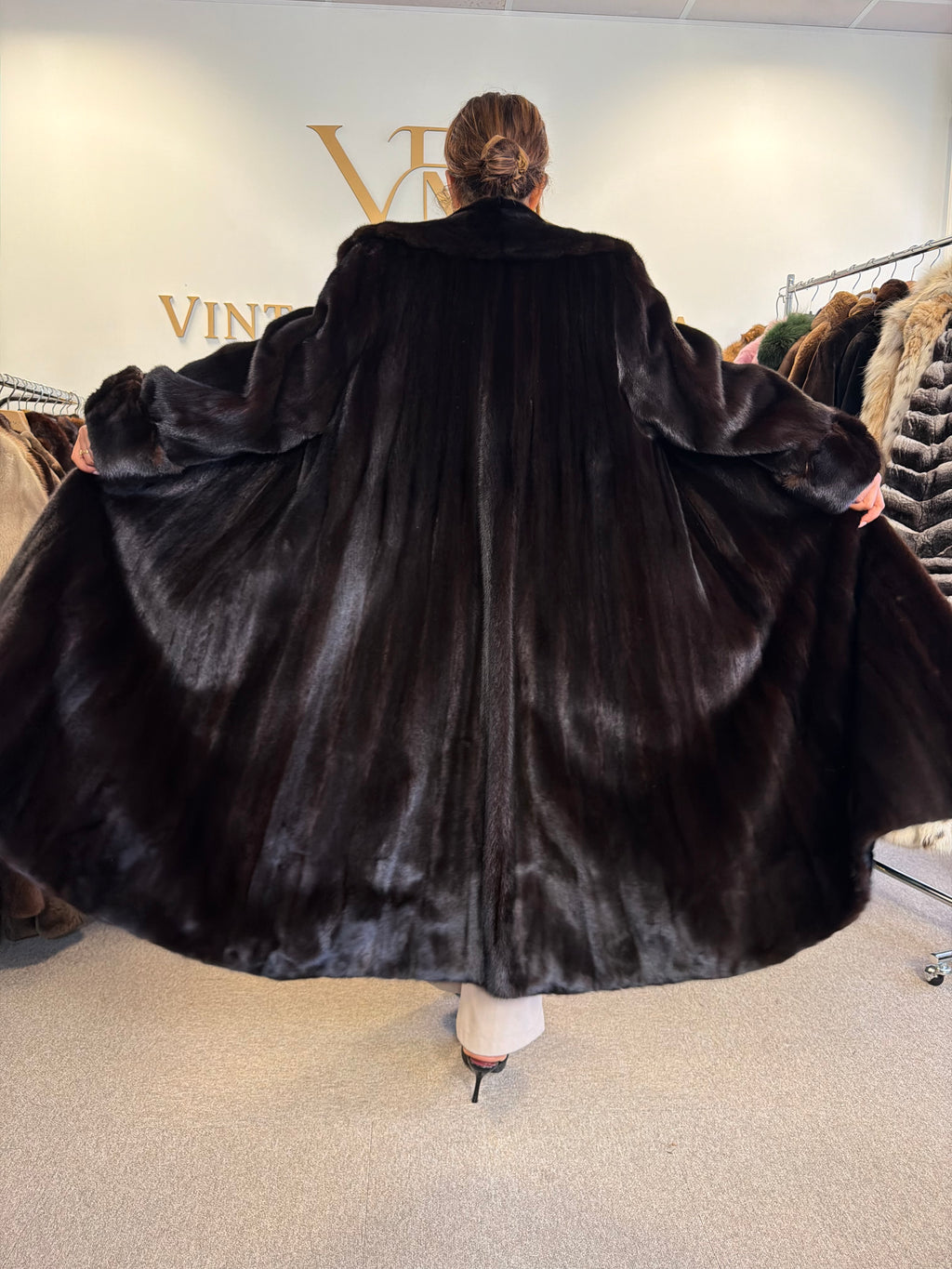 19. Royal SAGA Mink Fur Coat, XXL, Extra Full Length, Supreme