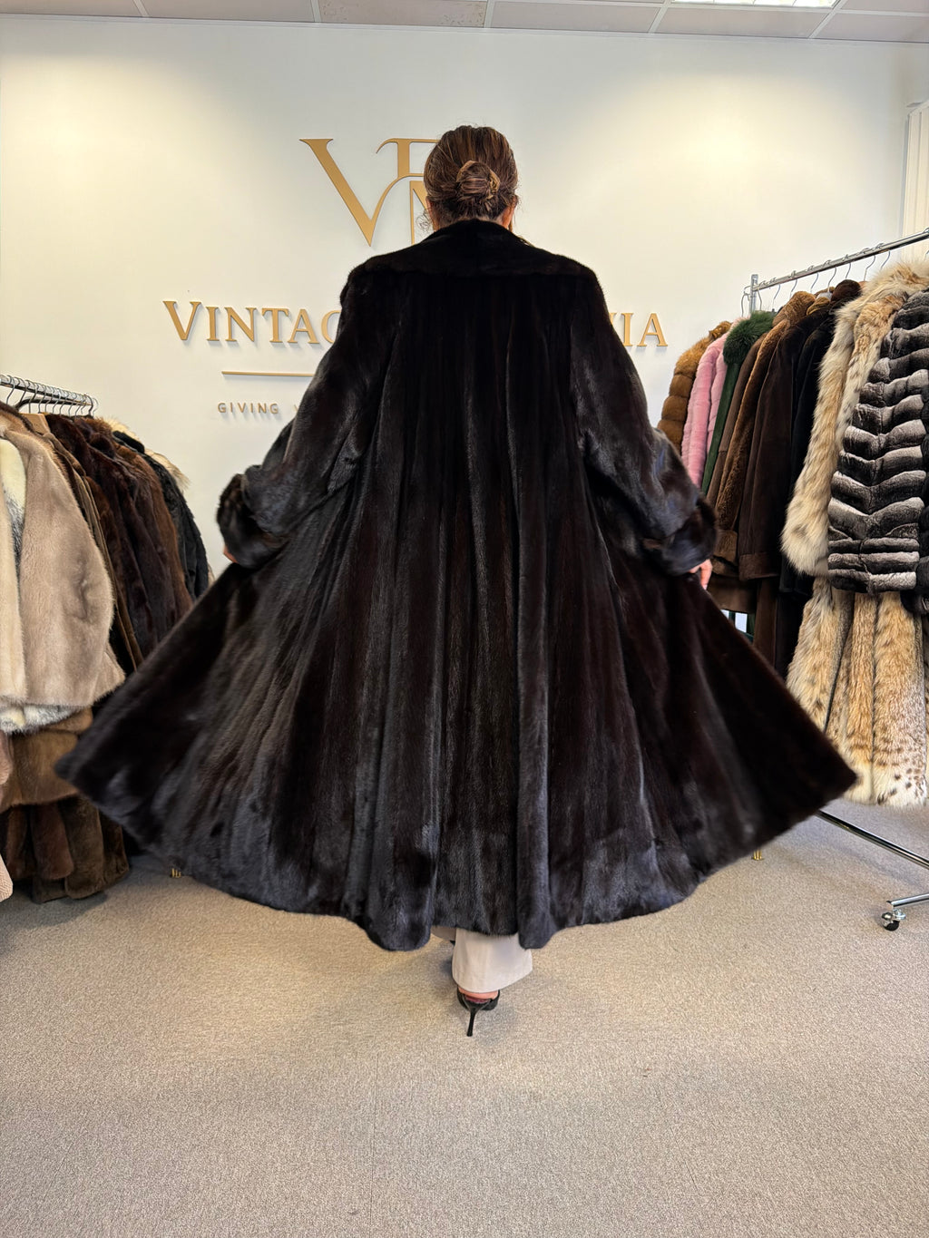 19. Royal SAGA Mink Fur Coat, XXL, Extra Full Length, Supreme