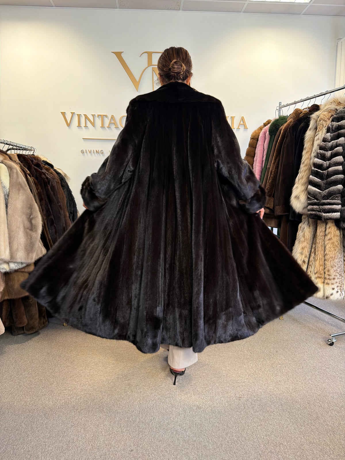 19. Royal SAGA Mink Fur Coat, XXL, Extra Full Length, Supreme