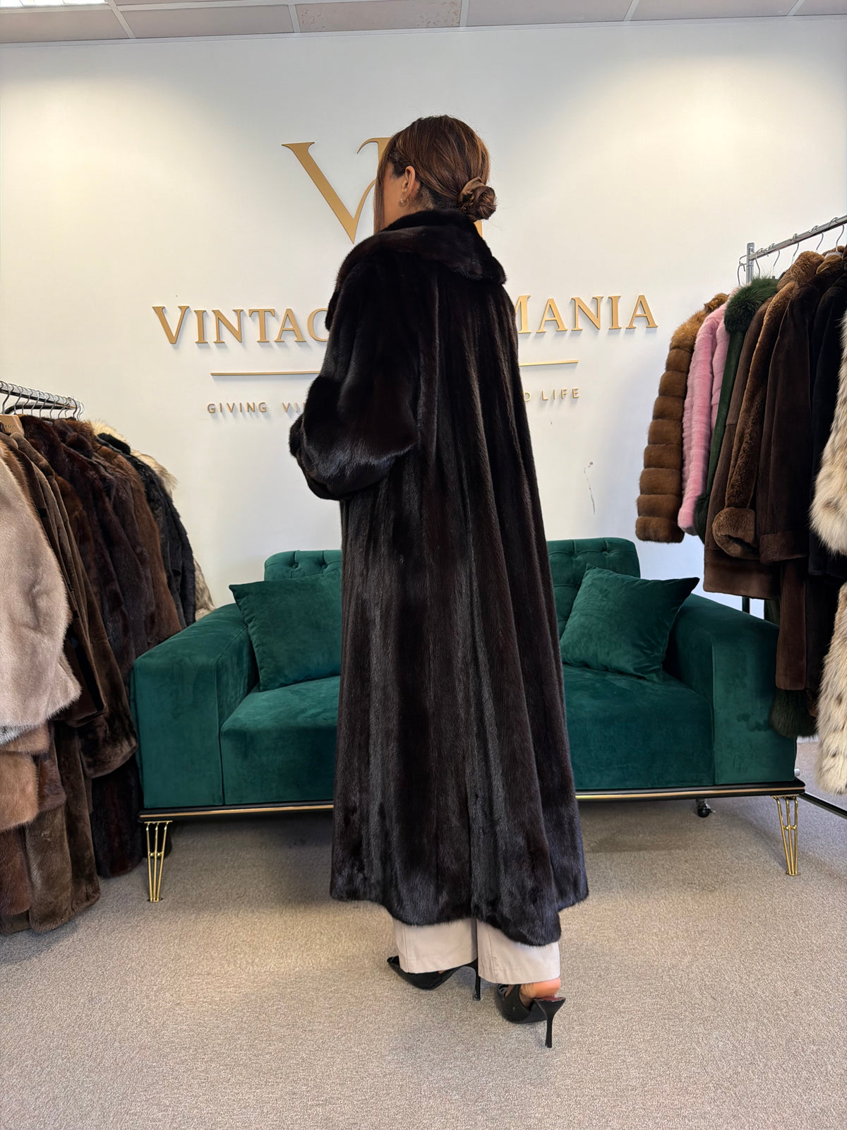 19. Royal SAGA Mink Fur Coat, XXL, Extra Full Length, Supreme