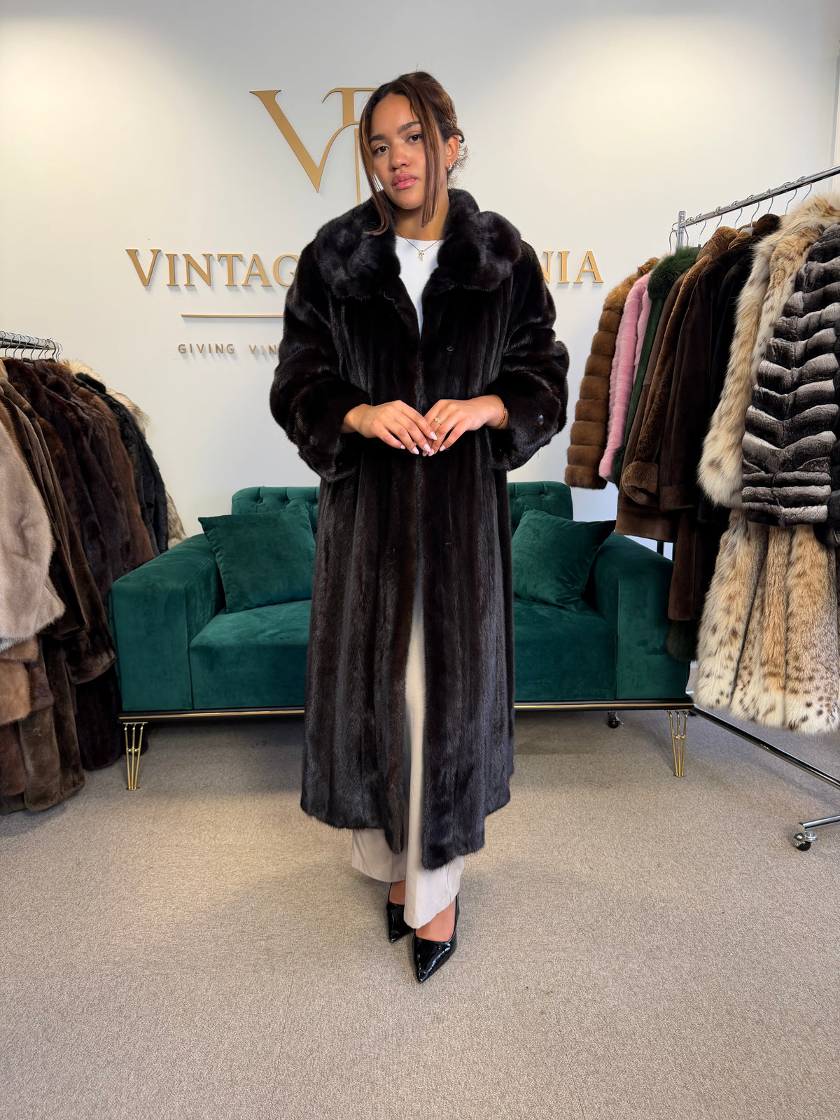 19. Royal SAGA Mink Fur Coat, XXL, Extra Full Length, Supreme