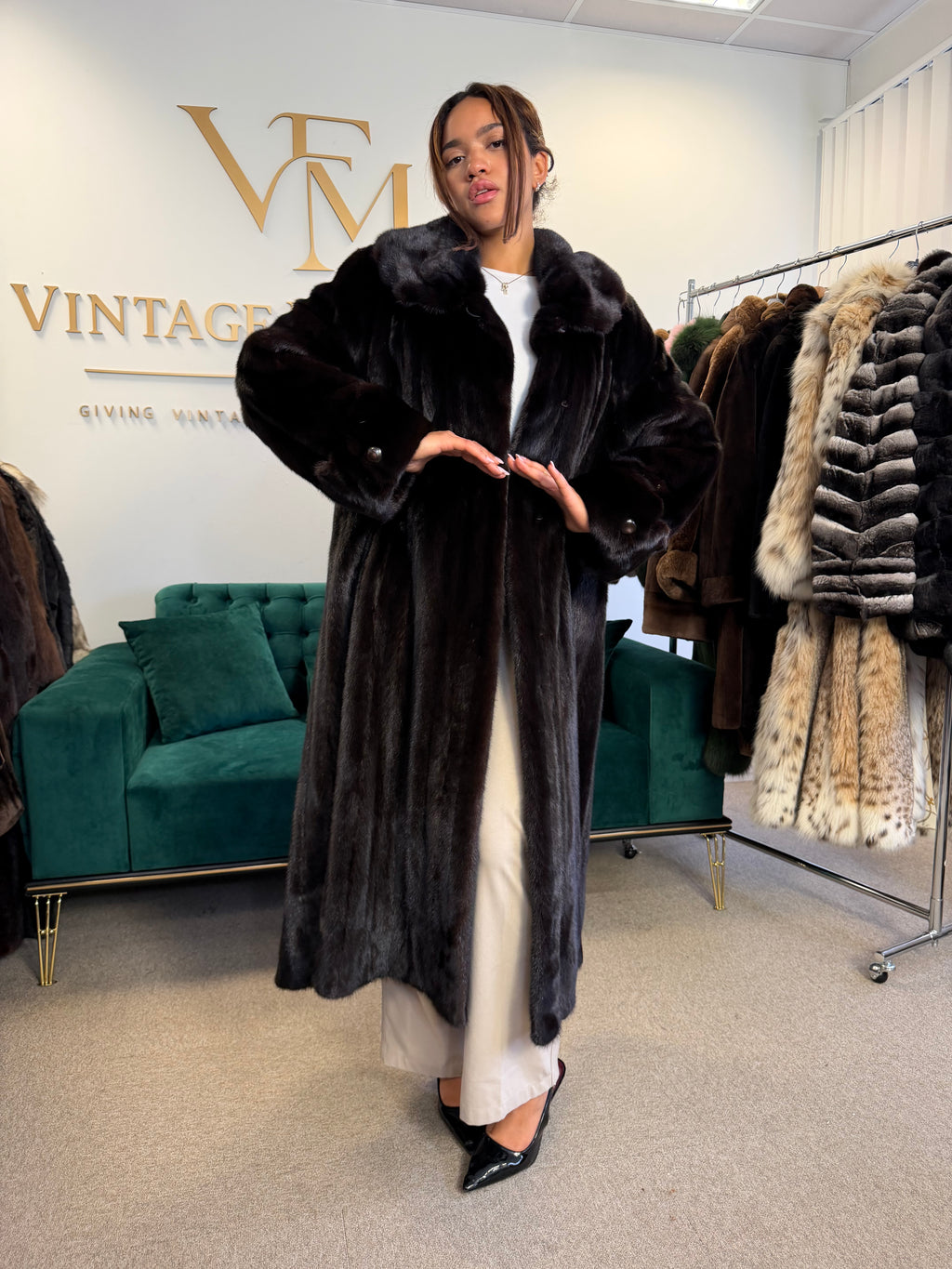 19. Royal SAGA Mink Fur Coat, XXL, Extra Full Length, Supreme