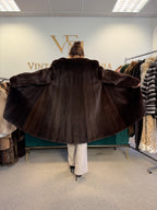 Dark Brown Sheared Mink Fur Coat, Luxury, Fits up to 4XL