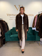 Dark Brown Sheared Mink Fur Coat, XXL, Luxury