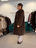 Dark Brown Sheared Mink Fur Coat, XXL, Luxury