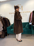 Dark Brown Sheared Mink Fur Coat, XXL, Luxury