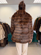 Dark Brown Feh Fur Jacket, Medium, Super Soft