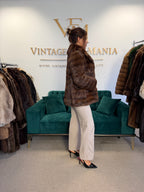 Dark Brown Feh Fur Jacket, Medium, Super Soft