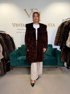 Red Sheared Mink Fur Coat, Swinger, Rosenberger, Fits up to 5XL