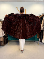 Red Sheared Mink Fur Coat, Swinger, Rosenberger, Fits up to 5XL