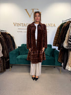 Red Sheared Mink Fur Coat, Swinger, Fits up to 4XL