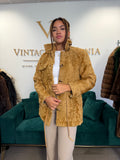 Golden Astrakhan Lamb Nappa Jacket, Medium, Designer