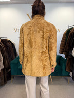 Golden Astrakhan Lamb Nappa Jacket, Medium, Designer