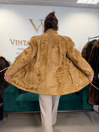 Golden Astrakhan Lamb Nappa Jacket, Medium, Designer