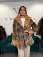 Sheared Feh Fur Jacket, Medium, Reversible, New