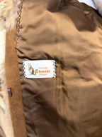 Coyote Fur Jacket with Leather, XXL