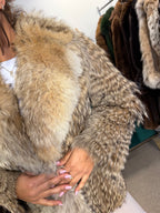 Coyote Fur Jacket, Medium, Trimmed