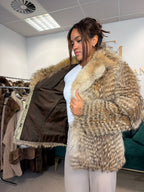 Coyote Fur Jacket, Medium, Trimmed