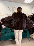 Brown Mink Fur Jacket, Large