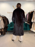 Very Dark Brown Mink Fur Coat, L/XL