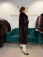 Very Dark Brown Mink Fur Coat, L/XL