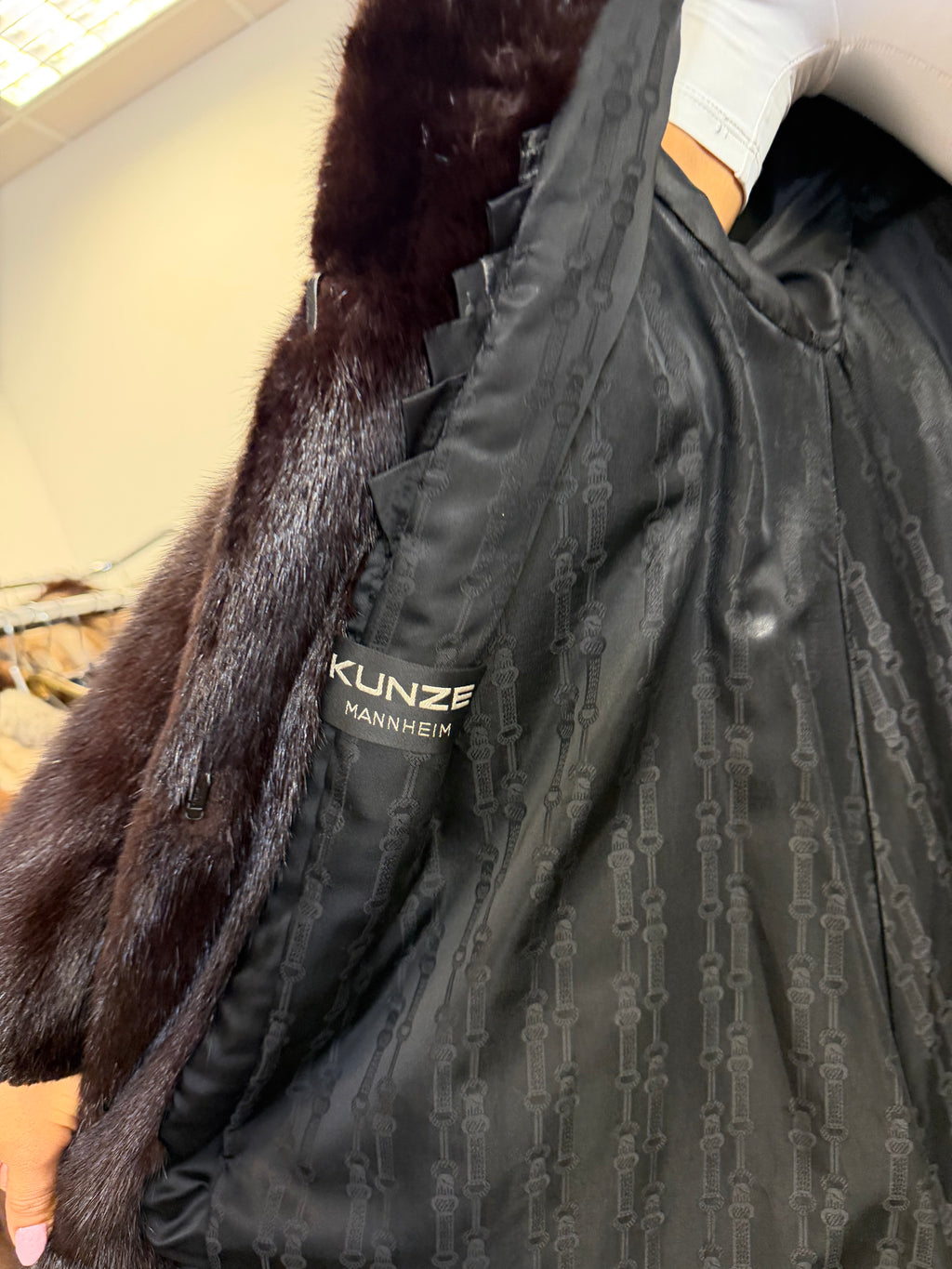 Dark Brown Mink Fur Coat, M/L, Excellent Quality