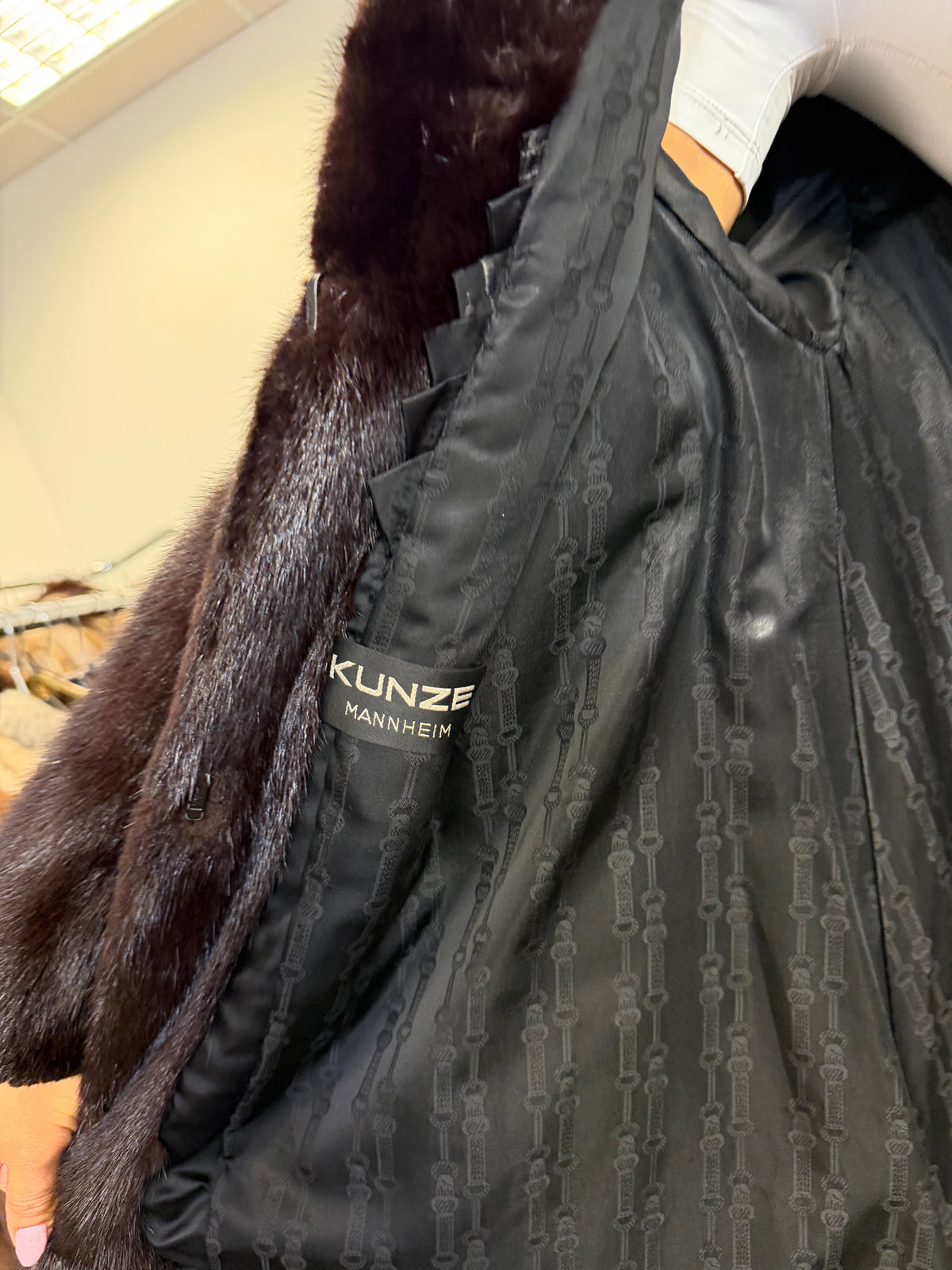 Dark Brown Mink Fur Coat, M/L, Excellent Quality