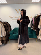 Dark Brown Mink Fur Coat, M/L, Excellent Quality