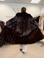 Brown Mink Fur Coat, M/L