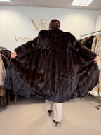 Brown Mink Fur Coat, M/L