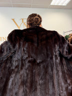Brown Mink Fur Coat, M/L