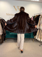 Brown Mink Fur Jacket, Large